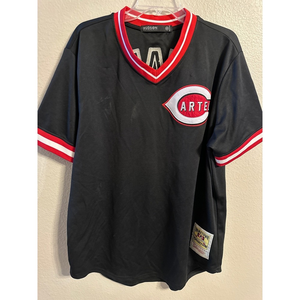 Hudson & Co Hometown Collection Baseball Jersey Shirt CARTEL CHAPO 17 Black‎ Red